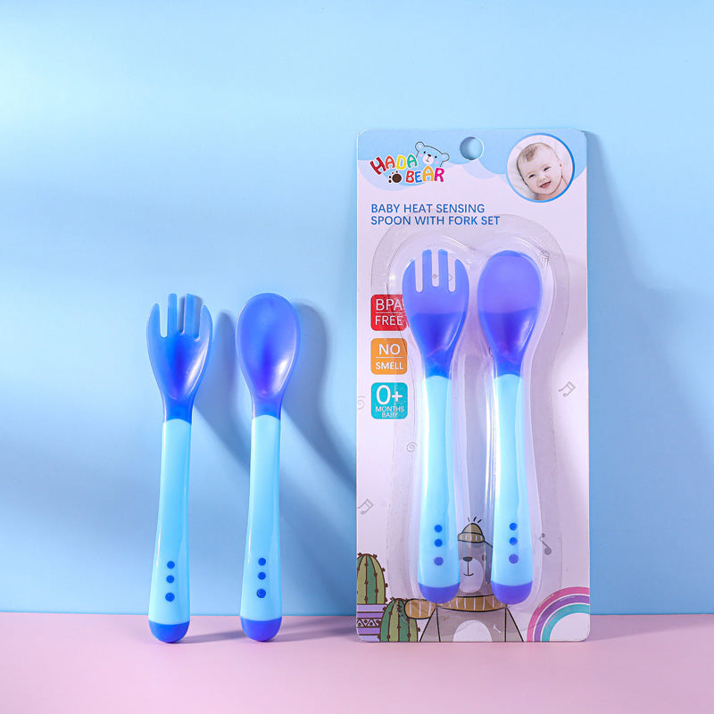 Silicone Baby Spoon – Children's Cutlery with Cartoon Bear Design